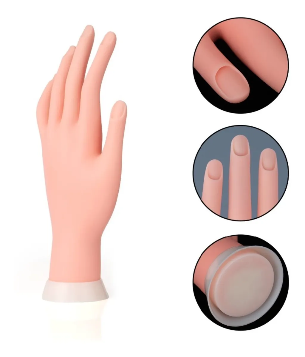 Mano De Práctica Flexible Diseño De Uñas